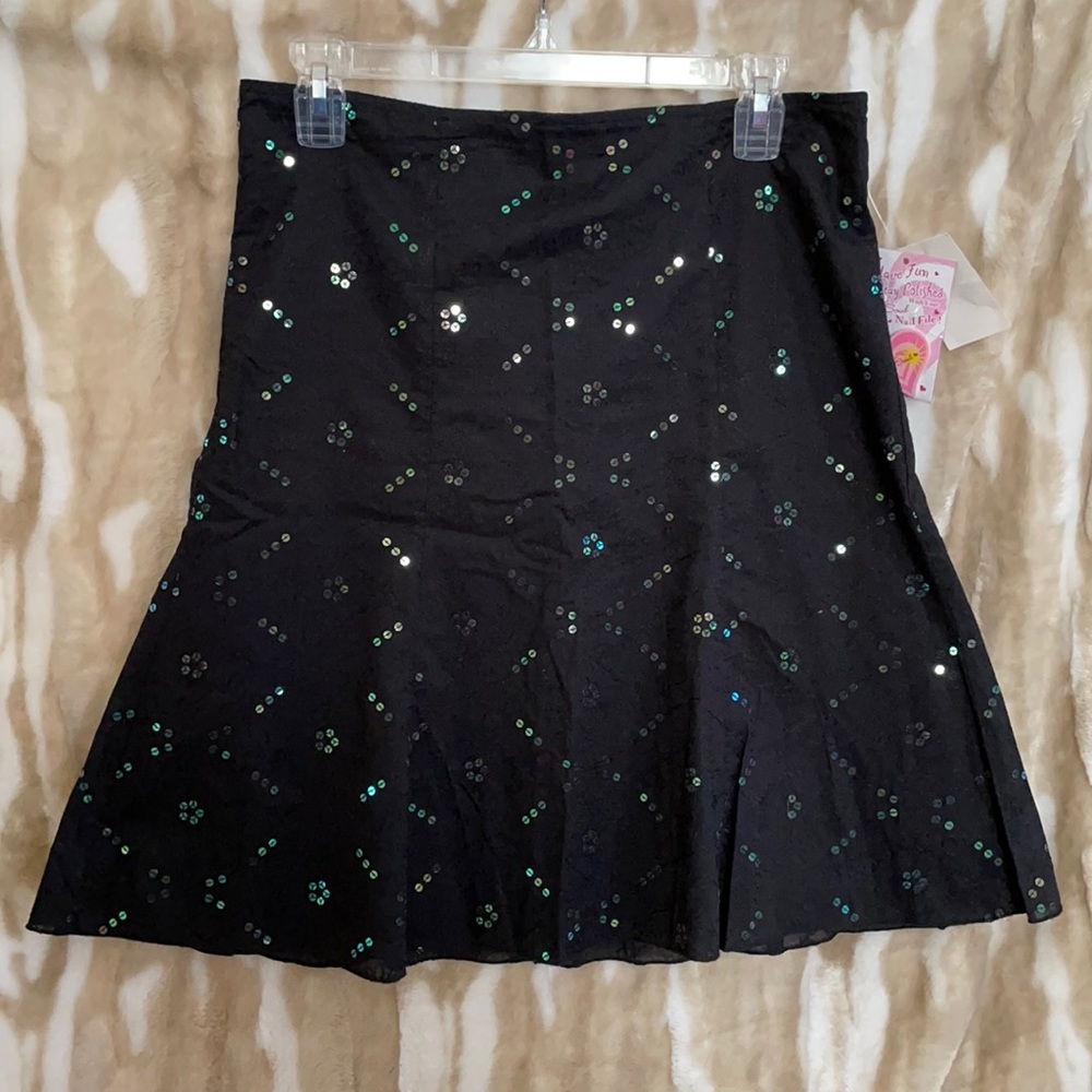 NWT Black Sequined Skirt
